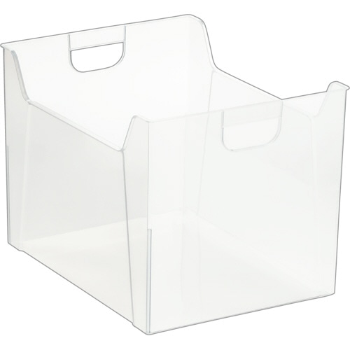 ナカバヤシ ファイルボックス A4ヨコ 背幅260mm クリア FB-E05-CR 1個（ご注文単位1個）【直送品】