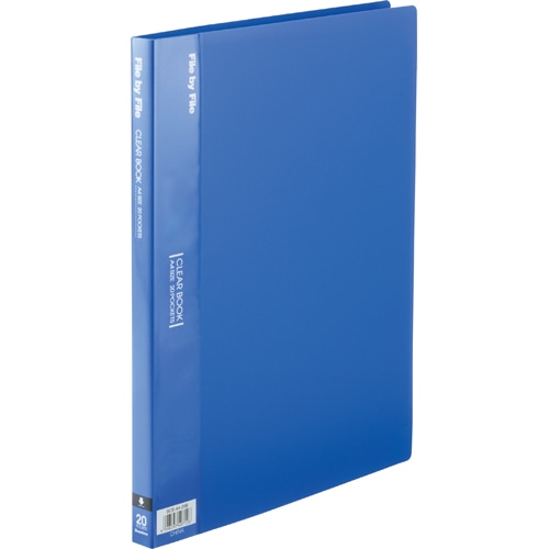 ビュートン クリヤーブック A4タテ 20ポケット 背幅17mm ブルー BCB-A4-20B 10冊/セット（ご注文単位1セット）【直送品】