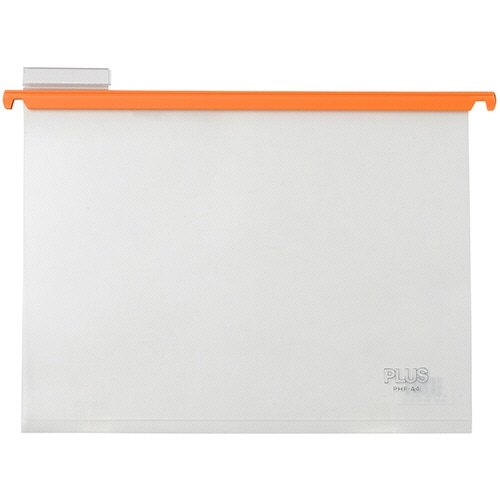 プラス P.P.ハンガーフォルダー A4 オレンジ PHF-A4 10冊/セット(ご注文単位1セット)【直送品】