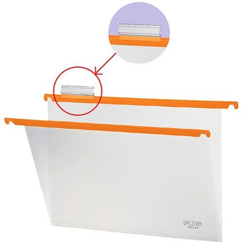 プラス P.P.ハンガーフォルダー A4 オレンジ PHF-A4 10冊/セット(ご注文単位1セット)【直送品】