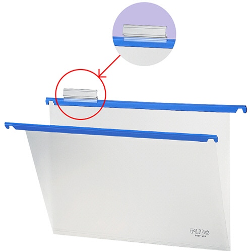 プラス P.P.ハンガーフォルダー A4 ブルー PHF-A4 10冊/セット(ご注文単位1セット)【直送品】