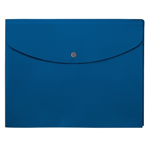 プラス シンプルワーク ポケット付エンベロープ マチ付 A4ヨコ ブルー FL-121CH 1枚（ご注文単位1枚）【直送品】