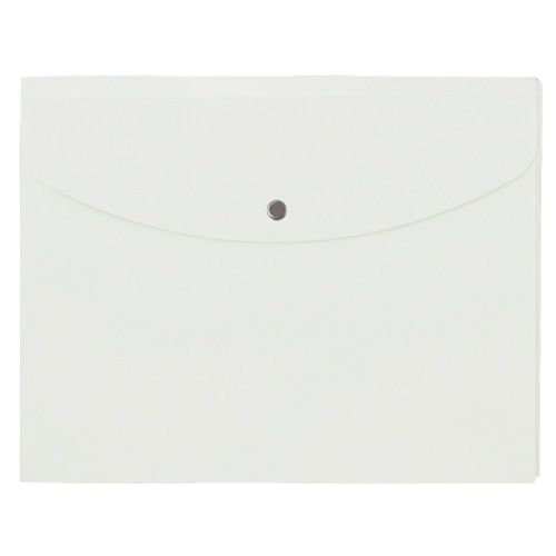 プラス シンプルワーク ポケット付エンベロープ マチ付 A4ヨコ ホワイト FL-121CH 1枚（ご注文単位1枚）【直送品】