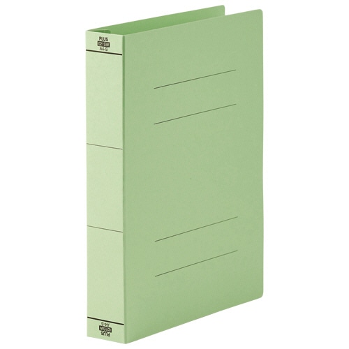 プラス フラットファイル 厚とじ500 樹脂製とじ具 A4タテ 背幅53mm グリーン No.021SW 10冊/セット（ご注文単位1セット）【直送品】