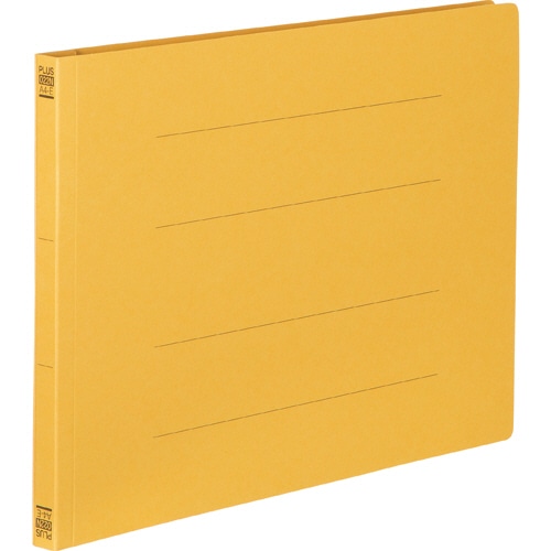 プラス フラットファイル 樹脂とじ具 A4ヨコ 150枚収容 背幅18mm イエロー No.022N 10冊/セット(ご注文単位1セット)【直送品】