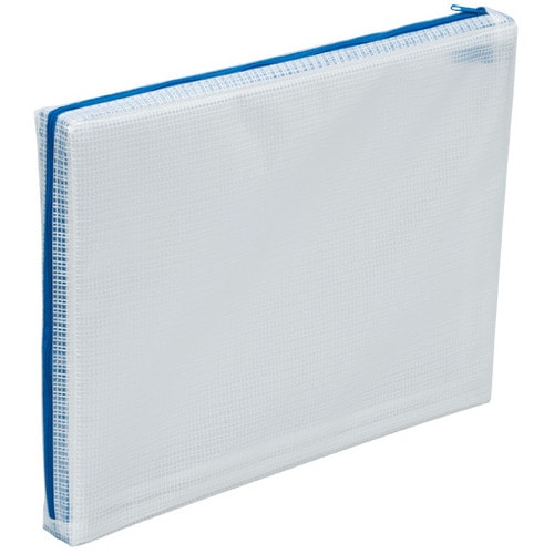 マグエックス メッシュケース マチあり A4 青 MMCL-A4 1枚（ご注文単位1枚）【直送品】