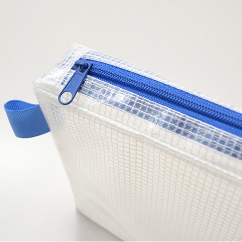 マグエックス メッシュケース マチあり A4 青 MMCL-A4 1枚(ご注文単位1枚)【直送品】