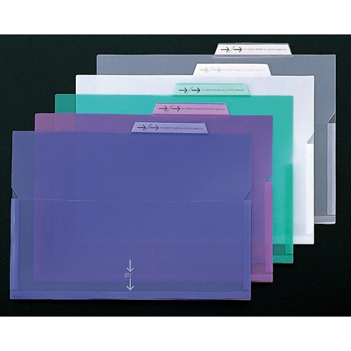 ライオン事務器 PPポケットホルダー A4 ブルー マチ付 LFS-12PH 5冊/セット(ご注文単位1セット)【直送品】