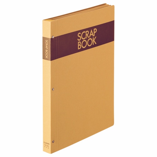 ライオン事務器 スクラップブック A4タテ クラフト台紙28枚付 背幅25mm No.550 1冊(ご注文単位1冊)【直送品】
