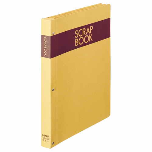 ライオン事務器 スクラップブック B5タテ クラフト台紙28枚付 背幅25mm CS-540 1冊(ご注文単位1冊)【直送品】