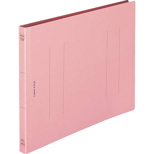 ライオン事務器 フラットファイル(環境) 樹脂押え具 A4ヨコ 150枚収容 背幅18mm ピンク A-516KA4E 10冊/セット(ご注文単位1セット)【直送品】