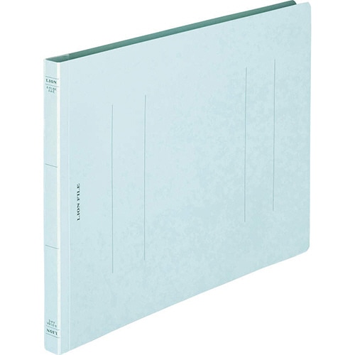 ライオン事務器 フラットファイル(環境) 樹脂押え具 A4ヨコ 150枚収容 背幅18mm 水 A-518KA4E 10冊/セット(ご注文単位1セット)【直送品】