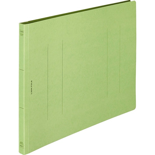 ライオン事務器 フラットファイル(環境) 樹脂押え具 B4ヨコ 150枚収容 背幅18mm 緑 A-509KB4E 10冊/セット(ご注文単位1セット)【直送品】