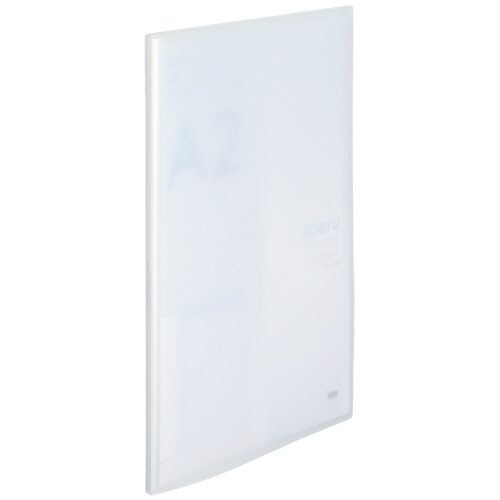 リヒトラブ soeru クリヤーブック A2タテ 20ポケット 背幅11mm フロストクリヤー N-8117-1 4冊/セット（ご注文単位1セット）【直送品】