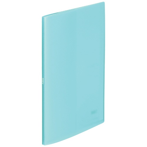 リヒトラブ soeru クリヤーブック A4タテ 10ポケット 背幅8mm アイスブルー N-8100-14 1冊（ご注文単位1冊）【直送品】