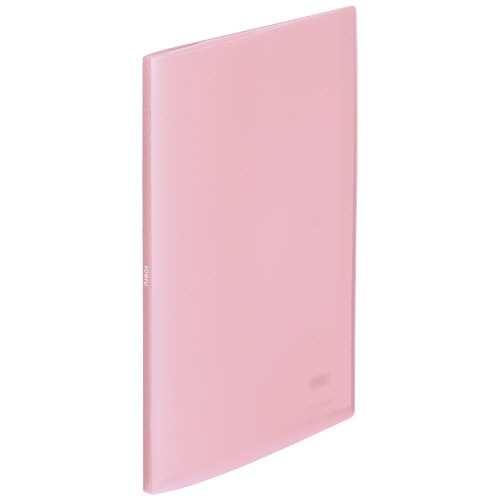 リヒトラブ soeru クリヤーブック A4タテ 10ポケット 背幅8mm ピーチピンク N-8100-12 1冊（ご注文単位1冊）【直送品】