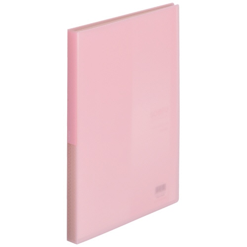 リヒトラブ soeru クリヤーブック A4タテ 40ポケット 背幅20mm ピーチピンク N-8102-12 1冊(ご注文単位1冊)【直送品】
