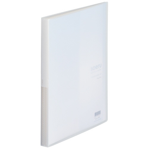 リヒトラブ soeru クリヤーブック A4タテ 40ポケット 背幅20mm フロストクリヤー N-8102-1 1冊(ご注文単位1冊)【直送品】