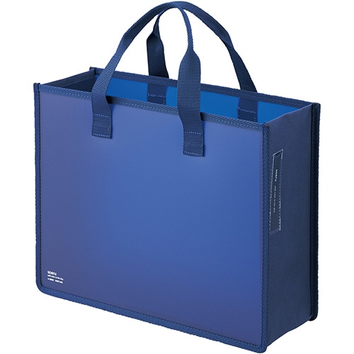 リヒトラブ soeru ストレージバッグ A4ヨコ インディゴブルー A-8800-11 1個（ご注文単位1個）【直送品】