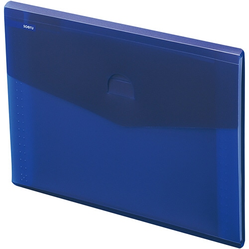 リヒトラブ soeru スリムドキュメントファイル(ヨコ型) A4 6ポケット インディゴブルー A-8700-11 5冊/セット(ご注文単位1セット)【直送品】