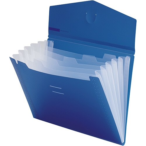 リヒトラブ soeru スリムドキュメントファイル(ヨコ型) A4 6ポケット インディゴブルー A-8700-11 1冊(ご注文単位1冊)【直送品】