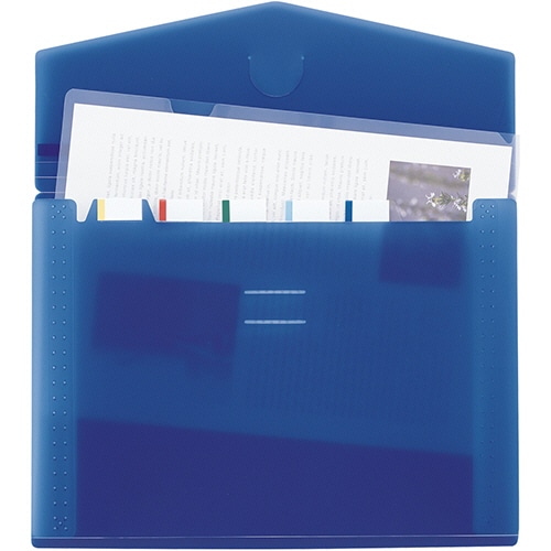 リヒトラブ soeru スリムドキュメントファイル(ヨコ型) A4 6ポケット インディゴブルー A-8700-11 1冊(ご注文単位1冊)【直送品】