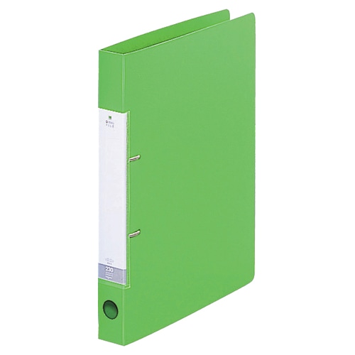 リヒトラブ リクエスト D型リングファイル A4タテ 2穴 230枚収容 23mmとじ 背幅34mm 黄緑 G2220-6 1冊（ご注文単位1冊）【直送品】