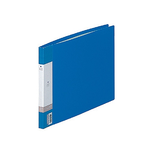リヒトラブ リクエスト クリヤーブック A4ヨコ 20ポケット 背幅16mm 青 G3220-8 1冊（ご注文単位1冊）【直送品】