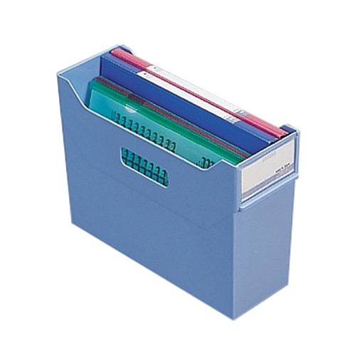 リヒトラブ リクエスト スタックボックス A4ヨコ 背幅117mm 水 G1600-14 1個(ご注文単位1個)【直送品】