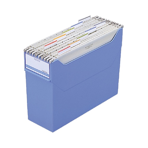 リヒトラブ リクエスト スタックボックス A4ヨコ 背幅117mm 水 G1600-14 1個(ご注文単位1個)【直送品】