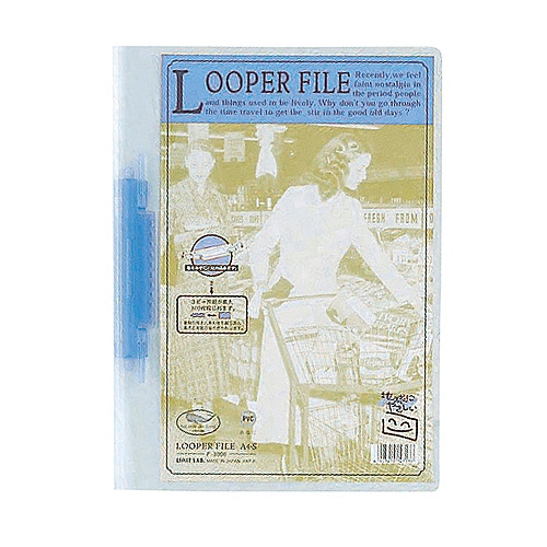 リヒトラブ ルーパーファイル A4タテ 2穴 100枚収容 青 F-3006 1冊(ご注文単位1冊)【直送品】