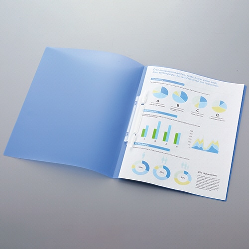 リヒトラブ ルーパーファイル(色透明表紙) A4タテ 2穴 100枚収容 クリスタルグリーン F-3006-5P-19 5冊/袋（ご注文単位1袋）【直送品】