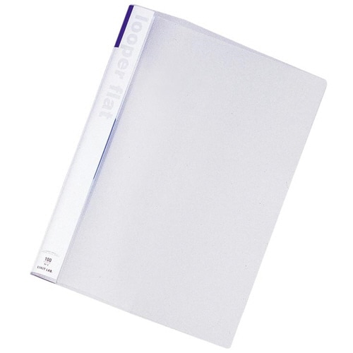 リヒトラブ ルーパーフラット A4タテ 2穴 100枚収容 青 F-52-8 1冊(ご注文単位1冊)【直送品】