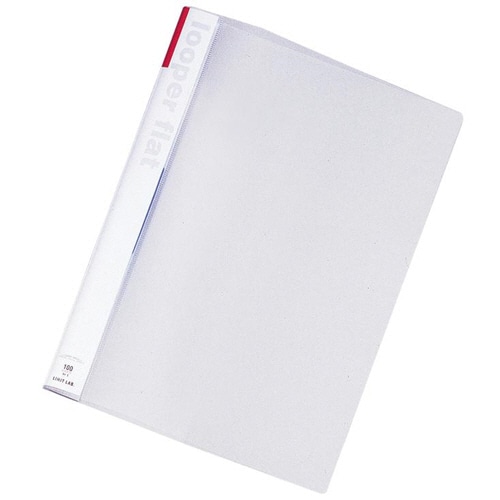 リヒトラブ ルーパーフラット A4タテ 2穴 100枚収容 赤 F-52-3 1冊(ご注文単位1冊)【直送品】