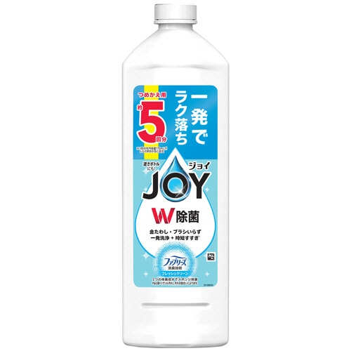 P&G ジョイ W除菌 コンパクト W消臭 フレッシュクリーン つめかえ用 特大 670ml 1本(ご注文単位1本)【直送品】