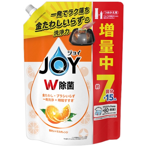 P&G ジョイ W除菌 コンパクト バレンシアオレンジの香り つめかえ用 超特大 910ml 1個（ご注文単位1個）【直送品】