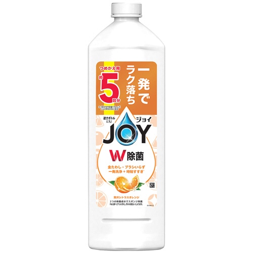 P&G ジョイ W除菌 コンパクト バレンシアオレンジの香り つめかえ用 特大 670ml 1本(ご注文単位1本)【直送品】