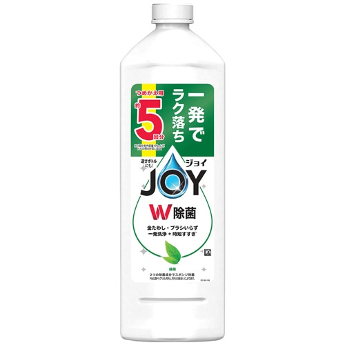 P&G ジョイ W除菌 コンパクト 緑茶 つめかえ用 特大 670ml 1本(ご注文単位1本)【直送品】