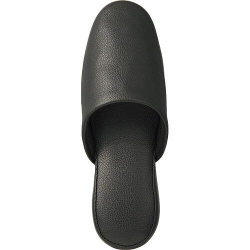 PVCスリッパ 前とじ Lサイズ ブラック 5足/セット(ご注文単位1セット)【直送品】