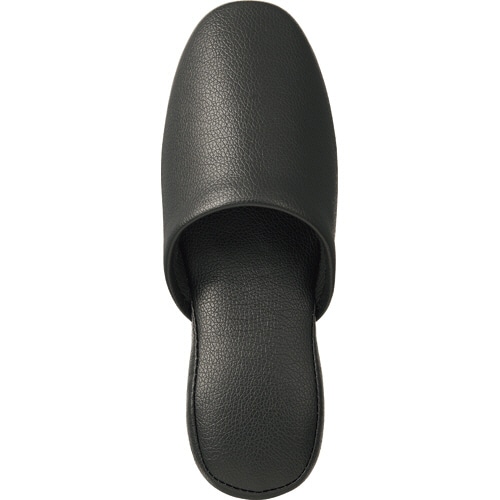 PVCスリッパ 前とじ Mサイズ ブラック 5足/セット(ご注文単位1セット)【直送品】