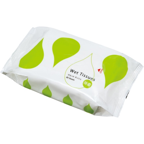 TANOSEE アルコール除菌ウエットティッシュ 詰替用 80枚/袋(ご注文単位1袋)【直送品】