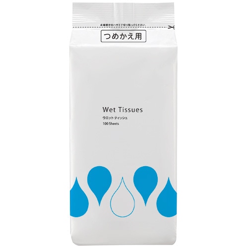 TANOSEE ウエットティッシュ ボトル詰替 100枚/袋（ご注文単位1袋）【直送品】