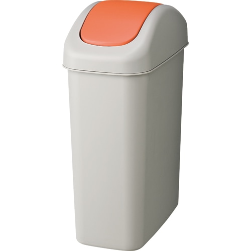 TANOSEE エコダストボックス スイング L 27.2L グレー/オレンジ 1台(ご注文単位1台)【直送品】