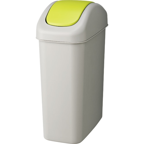 TANOSEE エコダストボックス スイング L 27.2L グレー/グリーン 1台(ご注文単位1台)【直送品】