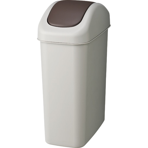 TANOSEE エコダストボックス スイング L 27.2L グレー/ブラウン 1台(ご注文単位1台)【直送品】