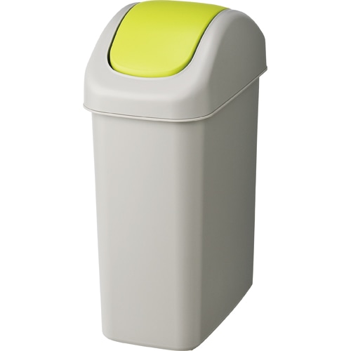 TANOSEE エコダストボックス スイング M 11.5L グレー/グリーン 1台(ご注文単位1台)【直送品】