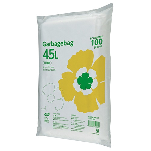 TANOSEE ゴミ袋エコノミー 半透明 45L 1000枚/箱(ご注文単位1箱)【直送品】