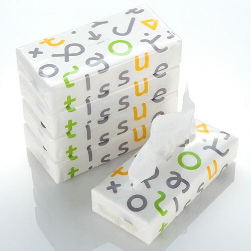 TANOSEE ソフトパックティッシュ Funny Line 150組 60個/箱(ご注文単位1箱)【直送品】