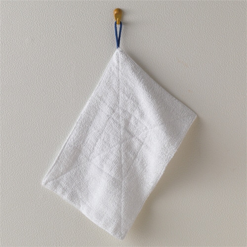 TANOSEE タオルぞうきん ひも付き ホワイト 10枚/袋(ご注文単位1袋)【直送品】