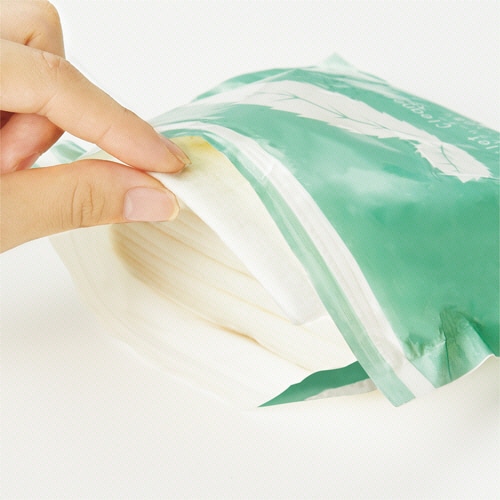 TANOSEE トイレクリーナー チャック袋タイプ ミント 大判 12枚/袋(ご注文単位1袋)【直送品】